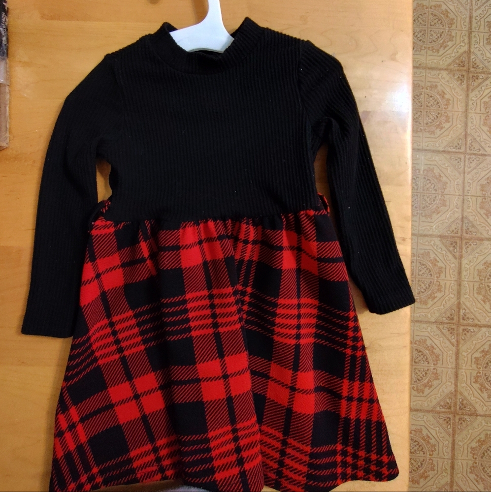 Black and Red Plaid Dress